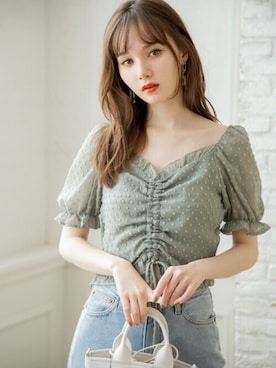 「GRL（グレイル）のアイテム（デニムパンツ）」を使った、GRLグレイル_OFFICIALさん（レディース・161cm）の夏コーディネート