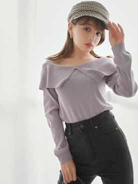 「GRL（グレイル）のアイテム（ニット/セーター）」を使った、GRLグレイル_OFFICIALさん（レディース・158cm）の秋コーディネート