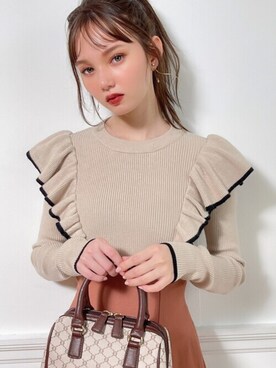 「GRL（グレイル）のアイテム（ニット/セーター）」を使った、GRLグレイル_OFFICIALさん（レディース・161cm）の秋コーディネート