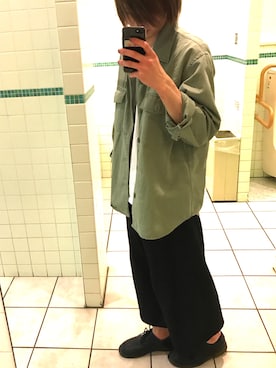 「rps（アールピーエス）のアイテム（パンツ）」を使った、つーさん（メンズ・177cm）の春コーディネート