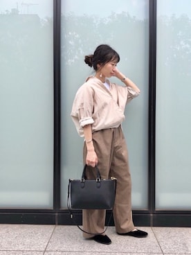 「ボストンバッグ」｜nabeshimaさん（レディース・150cm）の秋コーディネート