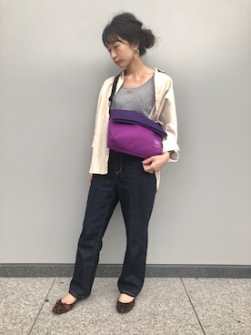 「アイテム（バレエシューズ）」を使った、nabeshimaさん（レディース・150cm）の秋コーディネート