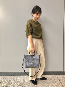 「アイテム（スリッポン）」を使った、nabeshimaさん（レディース・150cm）の秋コーディネート