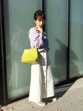 「HITCH HIKE（ヒッチハイク）のアイテム（ピアス（両耳用））」を使った、nabeshimaさん（レディース・150cm）の冬コーディネート