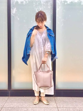 「アイテム（バレエシューズ）」を使った、nabeshimaさん（レディース・150cm）の春コーディネート