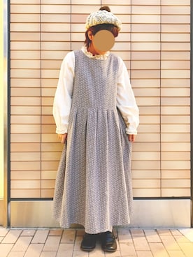 「お洒落さんと繋がりたい」｜「アイテム（ハンチング/ベレー帽）」を使った、さわこさん（レディース・155cm）の冬コーディネート