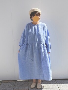 「サマンサモスモス」｜「アイテム（スリッポン）」を使った、さわこさん（レディース・155cm）の冬コーディネート