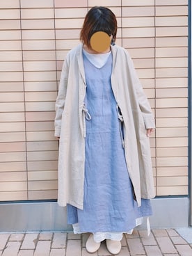 「サマンサモスモス」｜「アイテム（スリッポン）」を使った、さわこさん（レディース・155cm）の春コーディネート