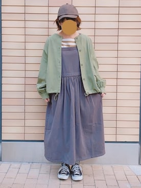 「CONVERSE（コンバース）のconverse（コンバース） ALL STAR OX（オールスターOX）（スニーカー）」を使った、さわこさん（レディース・155cm）の春コーディネート