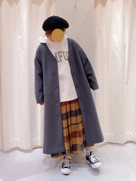 「CONVERSE（コンバース）のconverse（コンバース） ALL STAR OX（オールスターOX）（スニーカー）」を使った、さわこさん（レディース・155cm）の秋コーディネート