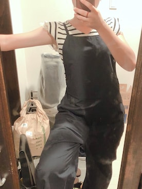 「GLACIER（グラシア）のアイテム（つなぎ/オールインワン）」を使った、そーさんさん（レディース・148cm）の夏コーディネート