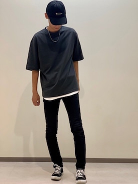 「アイテム（キャップ）」を使った、marさん（メンズ・180cm）の夏コーディネート