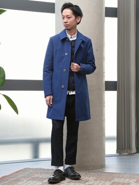 「オンオフ兼用」｜「アイテム（ダウンジャケット/コート）」を使った、ケンさん（メンズ・176cm）の冬コーディネート