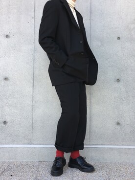 セットアップを使った 赤靴下 のメンズ人気ファッションコーディネート Wear