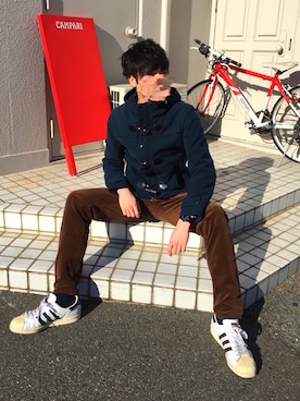 「BERING（ベーリング）のアイテム」を使った、택시(テクシ)さん（メンズ・178cm）の冬コーディネート