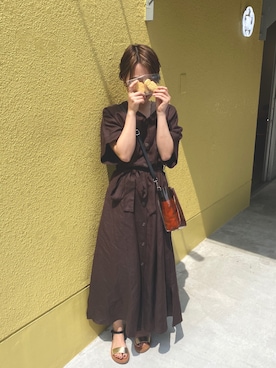 「HITCH HIKE（ヒッチハイク）のアイテム」を使った、ひろちゃんさん（レディース・152cm）の夏コーディネート