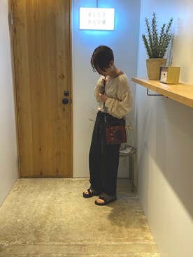 「HITCH HIKE（ヒッチハイク）のアイテム」を使った、ひろちゃんさん（レディース・152cm）の夏コーディネート