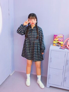 「OLDMICKEY （オールドミッキー）のアイテム（ワンピース/ドレス）」を使った、oldmickey_jpさん（レディース・162cm）の冬コーディネート