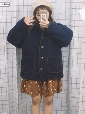 「OLDMICKEY （オールドミッキー）のアイテム（ジャケット/アウター）」を使った、oldmickey_jpさん（レディース・162cm）の冬コーディネート