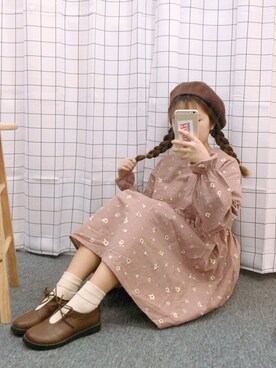 「OLDMICKEY （オールドミッキー）のアイテム（ワンピース/ドレス）」を使った、oldmickey_jpさん（レディース・162cm）の冬コーディネート