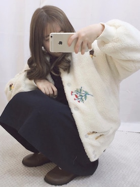「OLDMICKEY （オールドミッキー）のアイテム（その他アウター）」を使った、oldmickey_jpさん（レディース・162cm）の冬コーディネート