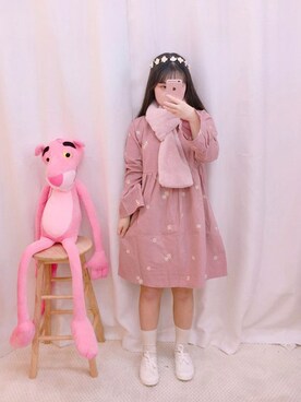 「OLDMICKEY （オールドミッキー）のアイテム（ワンピース/ドレス）」を使った、oldmickey_jpさん（レディース・162cm）の冬コーディネート