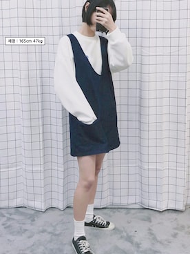 「OLDMICKEY （オールドミッキー）のアイテム（ワンピース/ドレス）」を使った、oldmickey_jpさん（レディース・162cm）の冬コーディネート