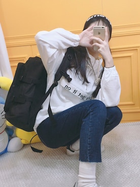 「OLDMICKEY （オールドミッキー）のアイテム（バックパック/リュック）」を使った、oldmickey_jpさん（レディース・162cm）の冬コーディネート