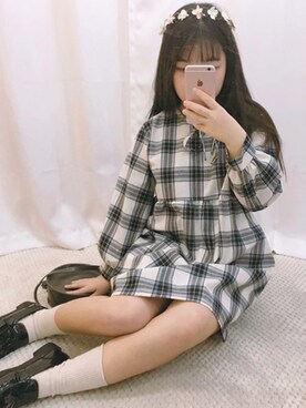「OLDMICKEY （オールドミッキー）のアイテム（ワンピース/ドレス）」を使った、oldmickey_jpさん（レディース・154cm）の春コーディネート