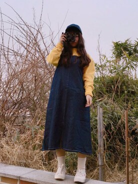 「OLDMICKEY （オールドミッキー）のアイテム（ワンピース/ドレス）」を使った、oldmickey_jpさん（レディース・154cm）の春コーディネート