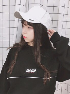 「OLDMICKEY （オールドミッキー）のアイテム（キャップ）」を使った、oldmickey_jpさん（レディース・153cm）の春コーディネート