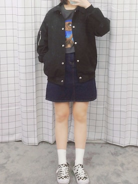「OLDMICKEY （オールドミッキー）のアイテム（スカート）」を使った、oldmickey_jpさん（レディース・162cm）の春コーディネート