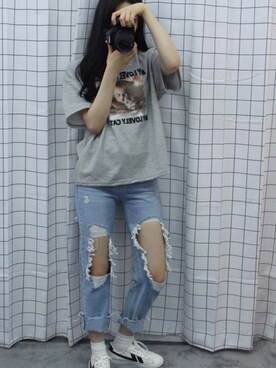 「OLDMICKEY （オールドミッキー）のアイテム」を使った、oldmickey_jpさん（レディース・162cm）の春コーディネート