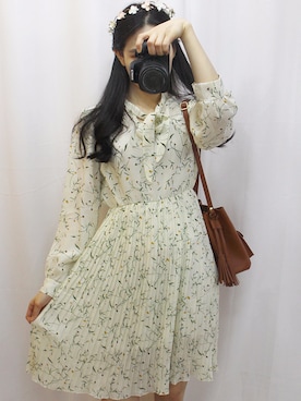 「OLDMICKEY （オールドミッキー）のアイテム（ワンピース/ドレス）」を使った、oldmickey_jpさん（レディース・162cm）の春コーディネート