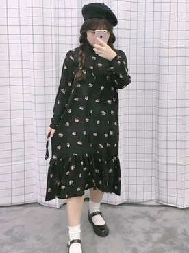 「OLDMICKEY （オールドミッキー）のアイテム（ワンピース/ドレス）」を使った、oldmickey_jpさん（レディース・152cm）の春コーディネート