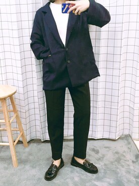 「OLDMICKEY （オールドミッキー）のアイテム（テーラードジャケット）」を使った、oldmickey_jpさん（レディース・162cm）の春コーディネート