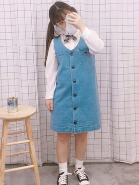 「OLDMICKEY （オールドミッキー）のアイテム（ワンピース/ドレス）」を使った、oldmickey_jpさん（レディース・162cm）の春コーディネート