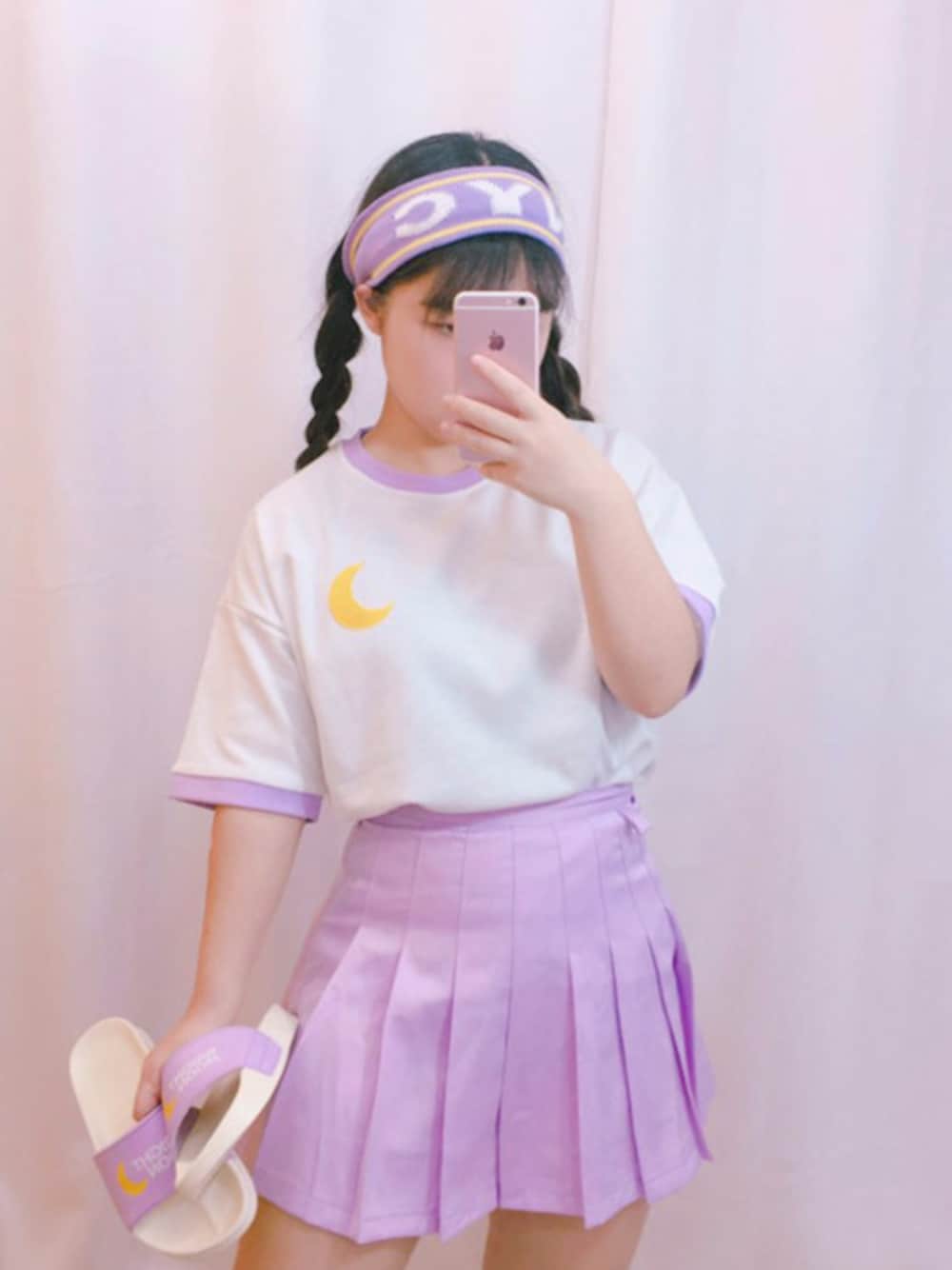 「カジュアル、シンプル、Tシャツ、プチプラ、春コーデ、ラクチンコーデ、オールドミッキー、oldmickey、brightmoon」｜「OLDMICKEY のネックライン配色プリントTシャツ(P000BKMR)（Tシャツ/カットソー、ホワイト系）」を使った、oldmickey_jpさん（レディース・150cm）の春コーディネートの1枚目の写真