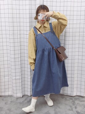 「OLDMICKEY （オールドミッキー）のアイテム（ワンピース/ドレス）」を使った、oldmickey_jpさん（レディース・156cm）の春コーディネート