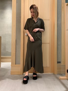 「SET UP」｜「アイテム（サンダル）」を使った、saito mayuさん（レディース・159cm）の夏コーディネート