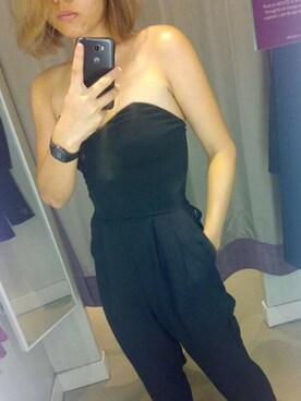 「ESPRIT（エスプリ）のアイテム（オールインワン・サロペット）」を使った、Chanel Simさん（レディース・165cm）の冬コーディネート