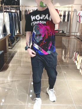「CPのアイテム（Tシャツ/カットソー、ブラック系）」を使った、V：15925649452さん（メンズ）の春コーディネート