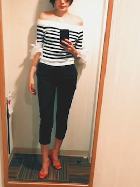 「TSURU（ツル）のアイテム（パンプス）」を使った、まつゆきさん（レディース・172cm）の夏コーディネート