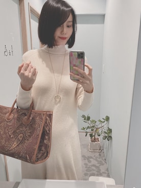 「アイテム（ワンピース/ドレス）」を使った、まつゆきさん（レディース・172cm・40代）の冬コーディネート