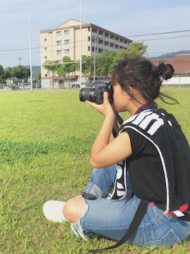 「カメラ女子」｜「アイテム（その他）」を使った、ひなみさん（レディース・150cm）の夏コーディネート