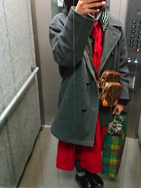 「CABANE de ZUCCa（カバンドズッカ）のアイテム（その他アウター）」を使った、gonさん（レディース・159cm）の冬コーディネート
