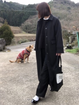 「DHOLIC（ディーホリック）のアイテム（その他アウター）」を使った、mさん（レディース・163cm）の冬コーディネート
