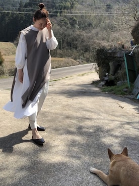 「GUワンピース」｜mさん（レディース・163cm）の春コーディネート