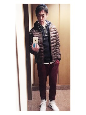 「Abercrombie&Fitch（アバークロンビーアンドフィッチ）のアイテム（ダウンジャケット/コート）」を使った、cullinanさん（メンズ・174cm）の冬コーディネート
