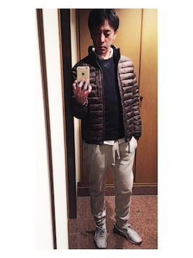 「Abercrombie&Fitch（アバークロンビーアンドフィッチ）のアイテム（ダウンジャケット/コート）」を使った、cullinanさん（メンズ・174cm）の冬コーディネート